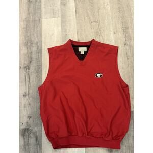 Georgia Bulldogs Vest Mens Medium NCAA Football Pullover Windbreaker Cutter Buck